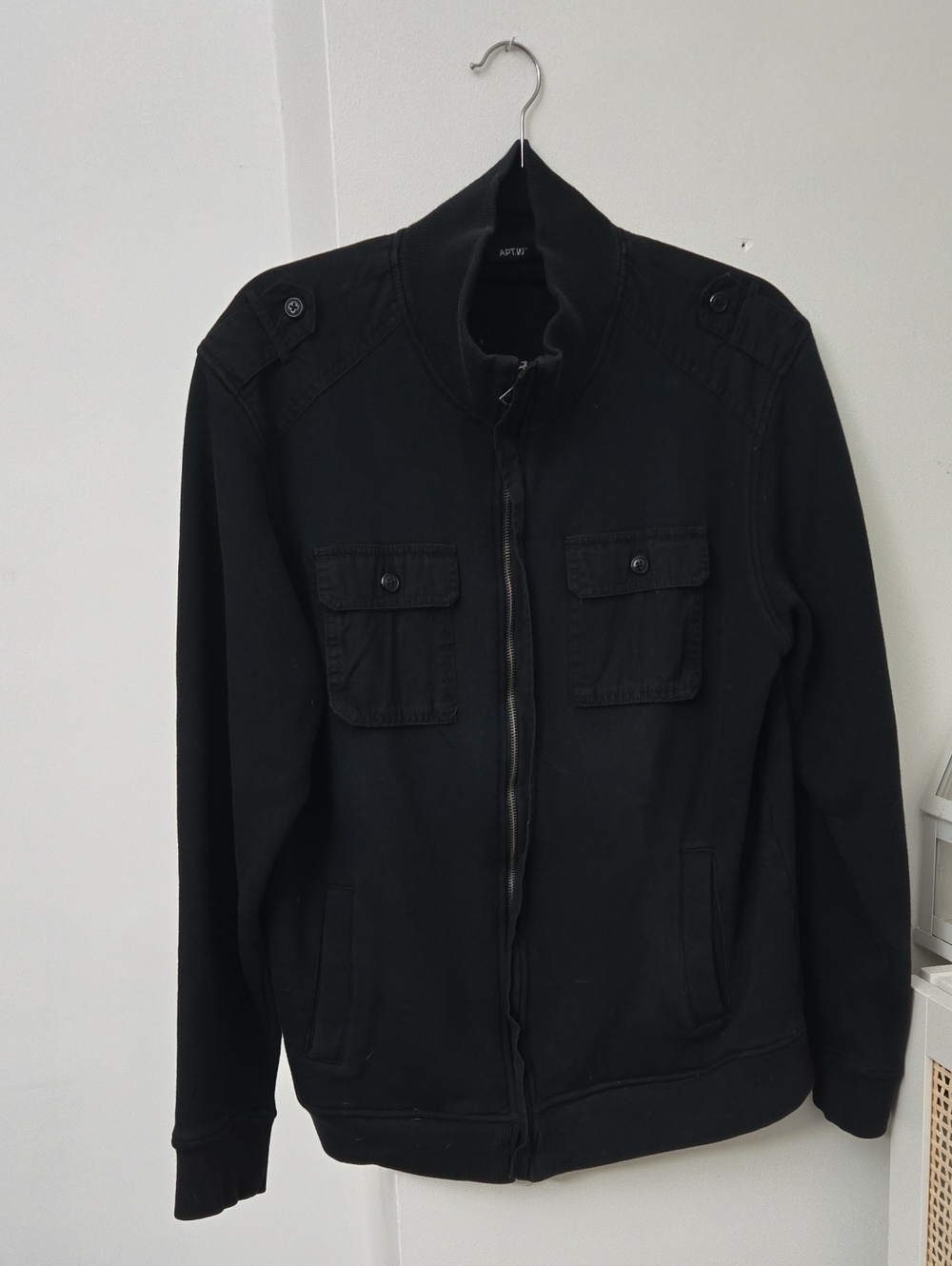Apt. 9 Men's Black Military-Style Zip Jacket